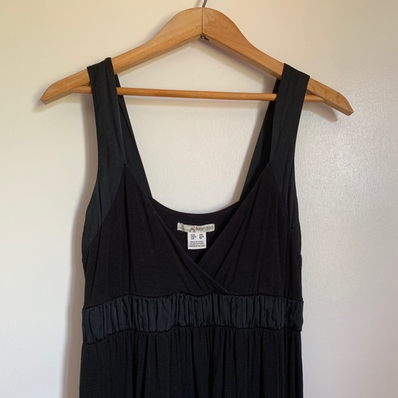 Kensie Maxi Dress XS Black Sleeveless Empire Waist - Picture 7 of 9